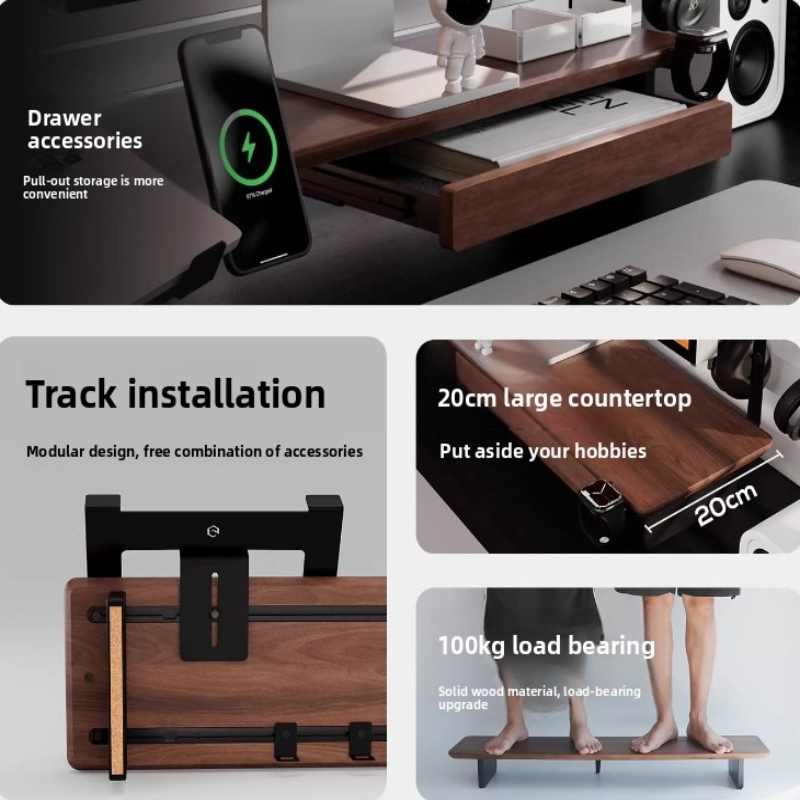 Partition Screen Divider - Caja de Almacenamiento Metálica para Monitor