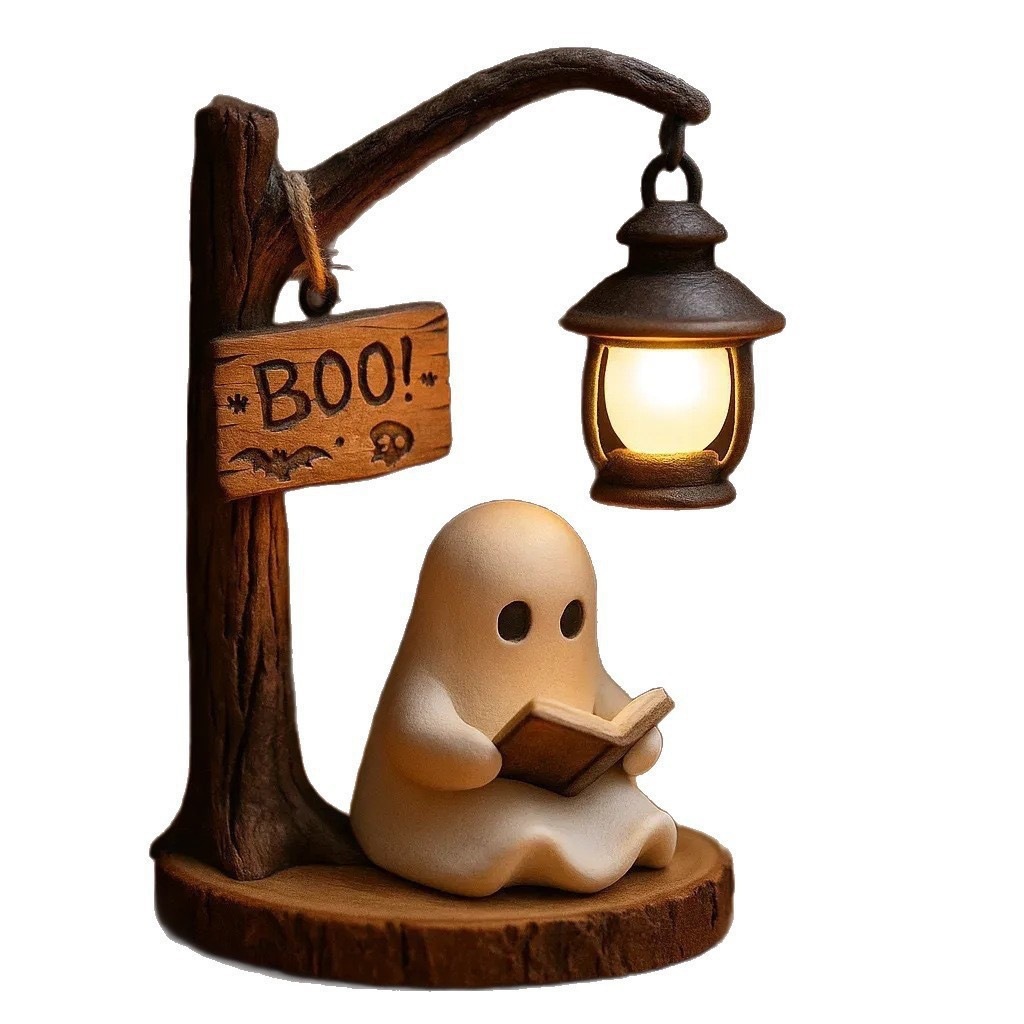 Bookshelf - Lámpara de Lectura Fantasma de Resina,