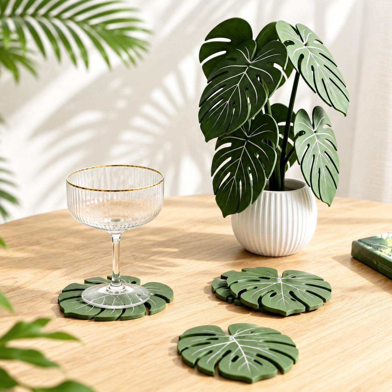 Office Furniture Brands - Posavasos de Planta Monstera, Juego de