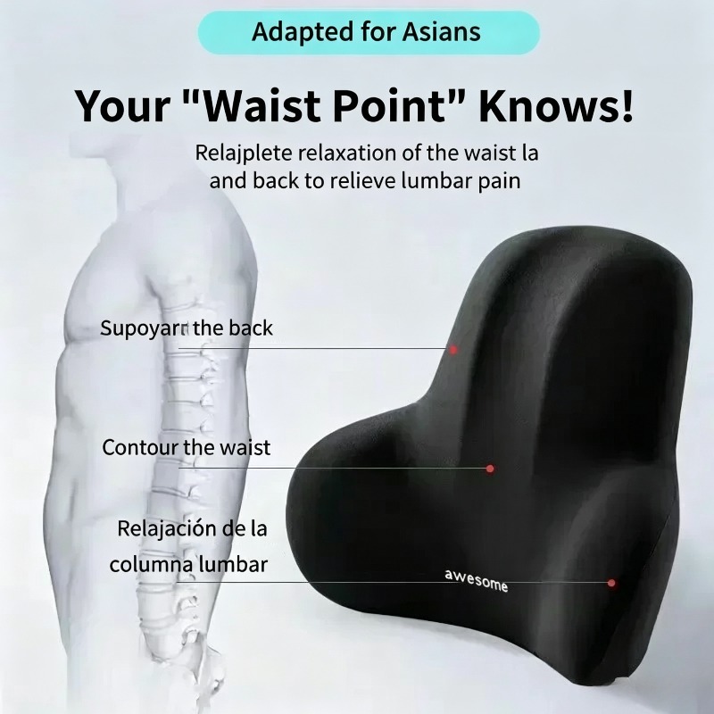1 Cojín de Soporte Lumbar de E - Office Chair Cushion reseña y precio