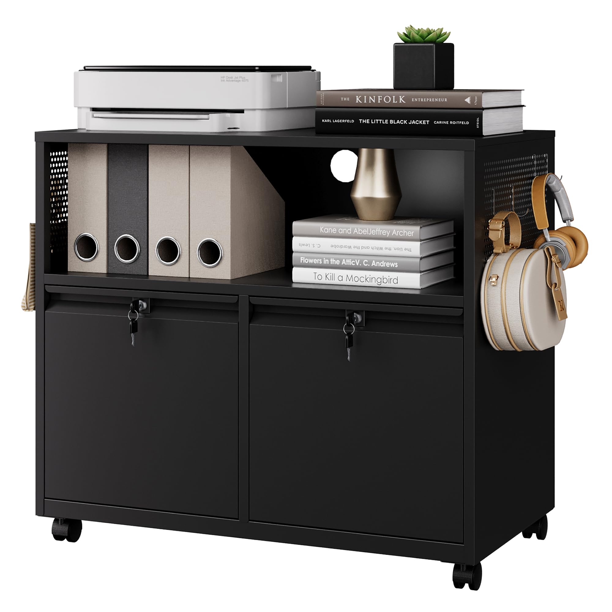 Archivador móvil con dos cajon - Printer Stand reseña y precio