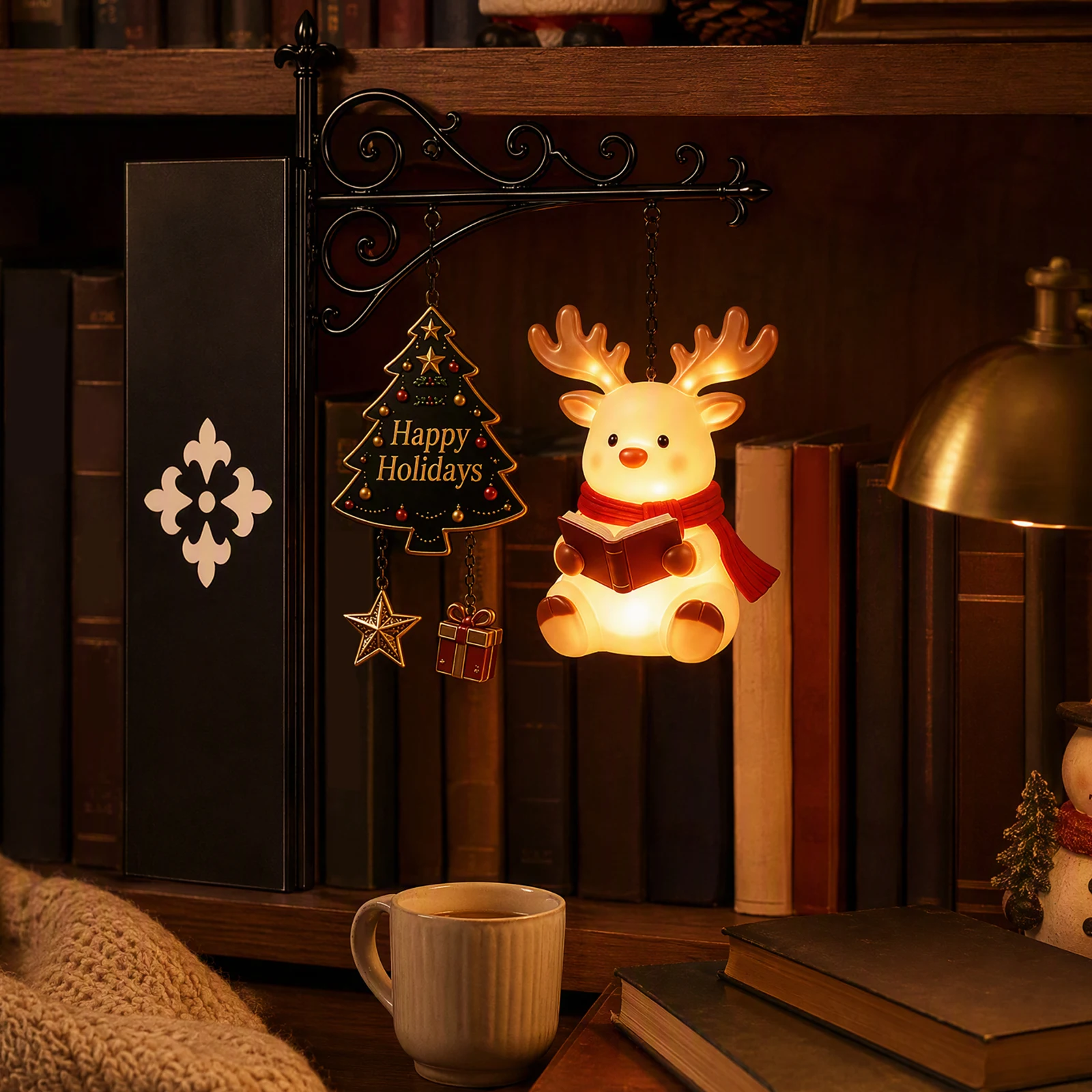 Figura de Papá Noel para estan - Bookshelf reseña y precio