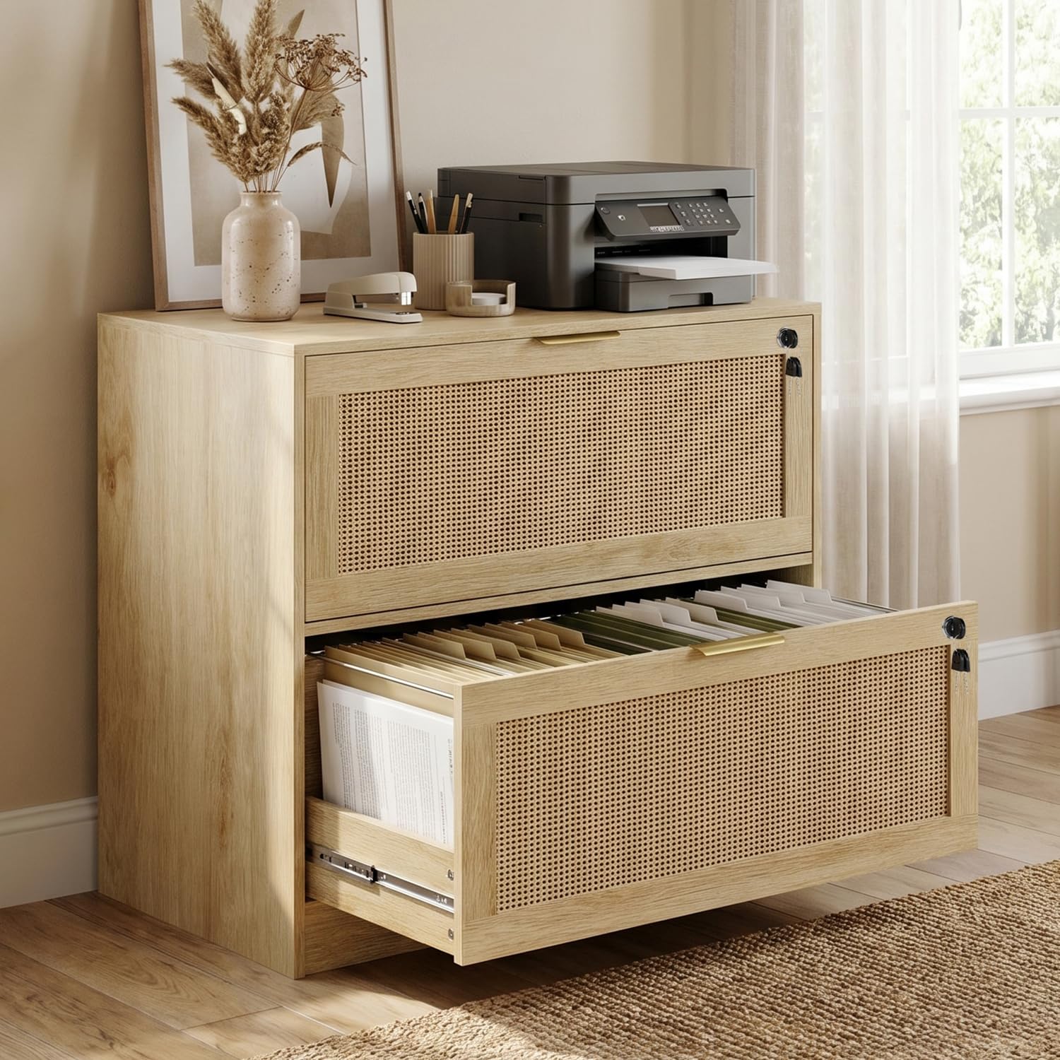 Archivador con 2 cajones y cer - Printer Stand reseña y precio
