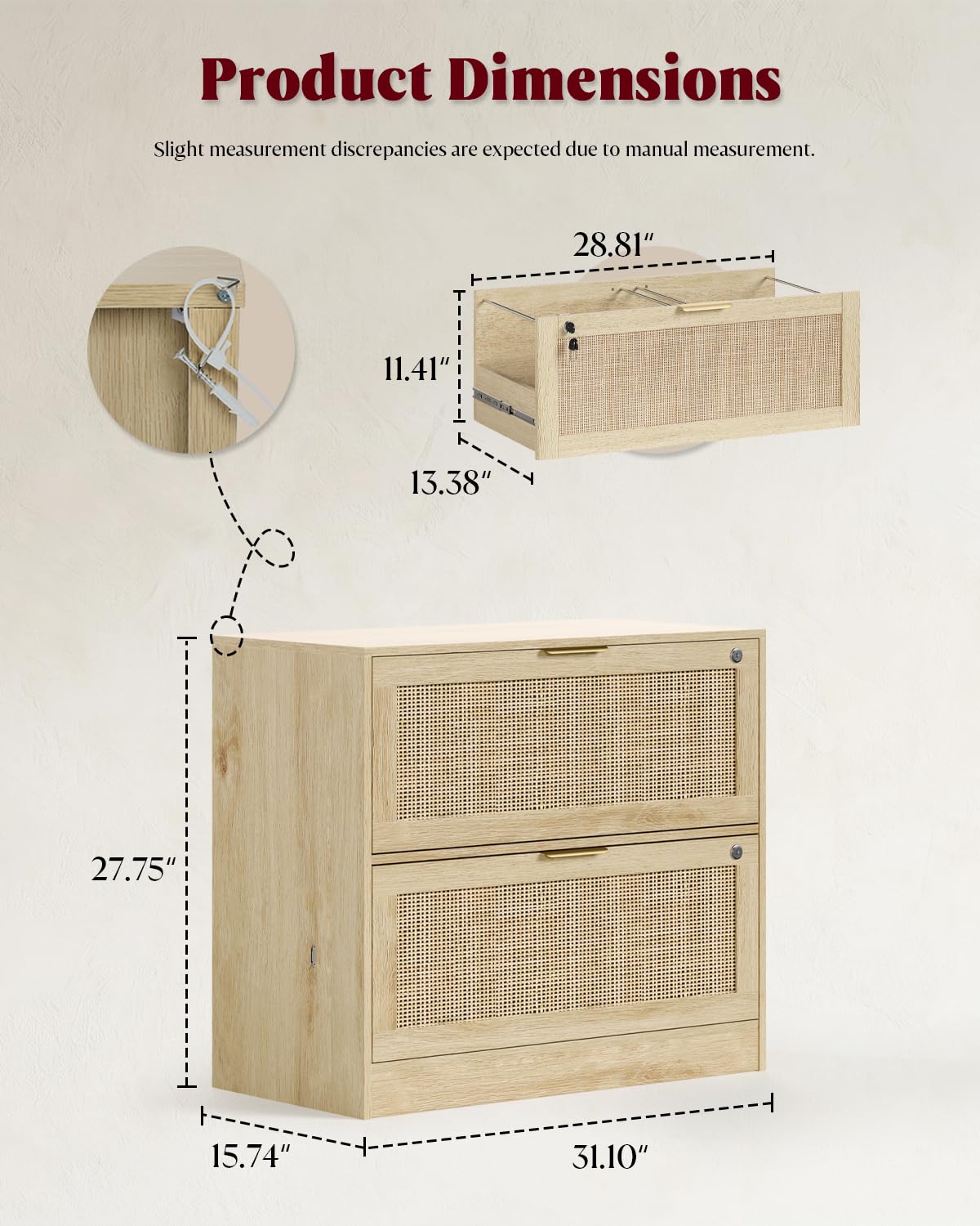 Archivador con 2 cajones y cer - Printer Stand reseña y precio