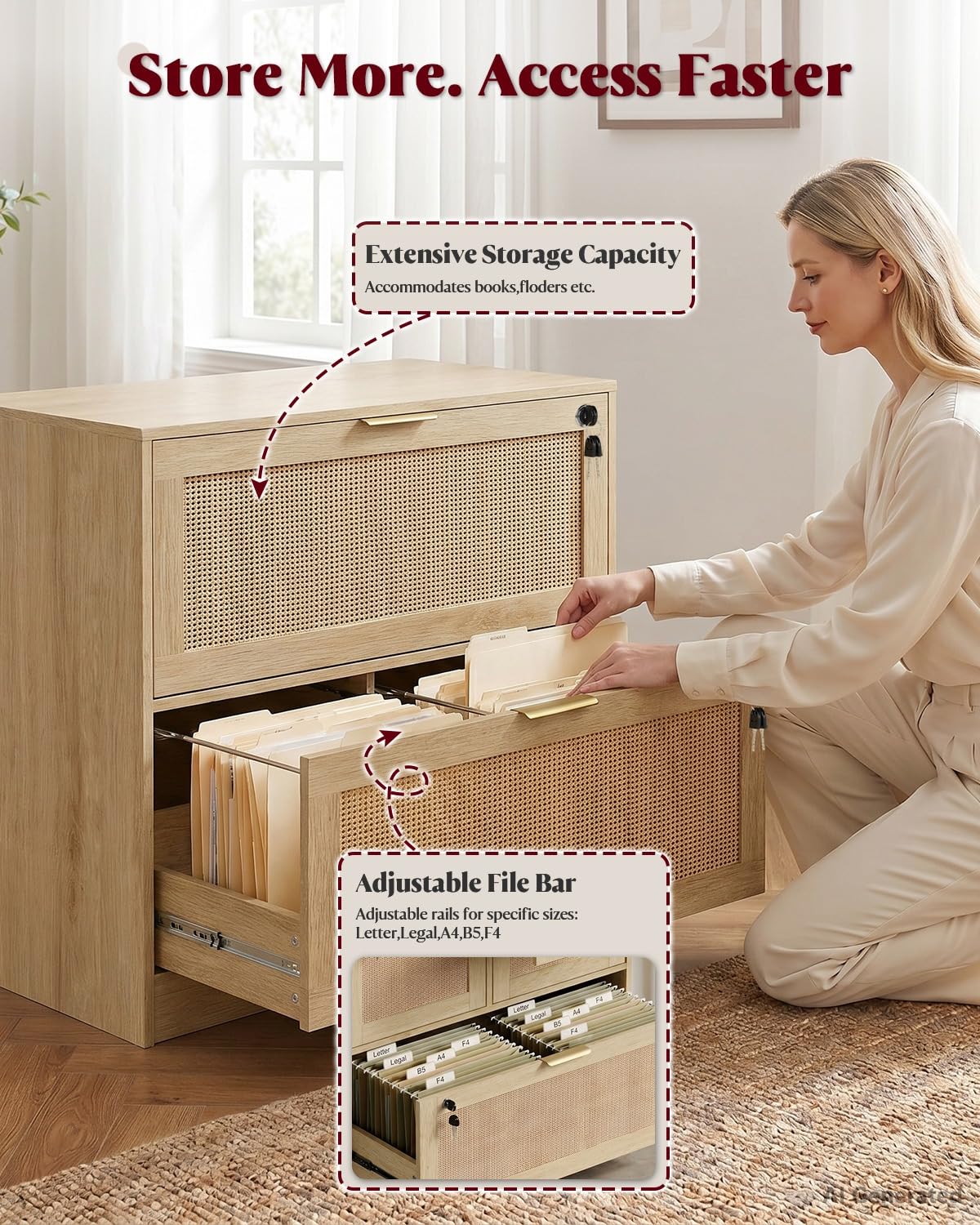 Archivador con 2 cajones y cer - Printer Stand reseña y precio